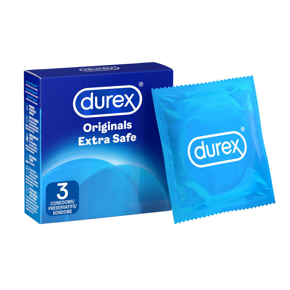 Durex Extra Safe Regular Fit Condoms 3 Pack - Peaches & Cream