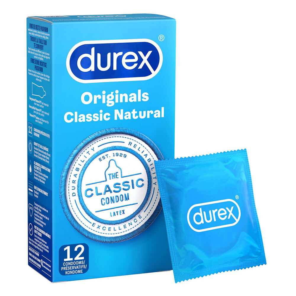 Durex Originals Classic Natural Condoms 12 Pack - Peaches & Cream