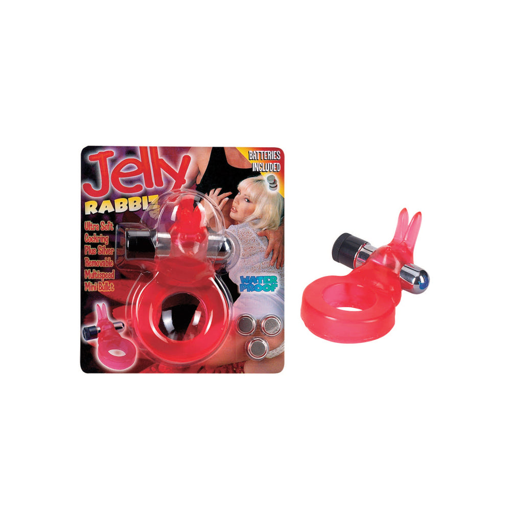 Jelly Rabbit Vibrating Cock Ring - Peaches & Cream