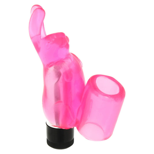 Silicone Rabbit Finger Sleeve Vibe - Peaches & Cream