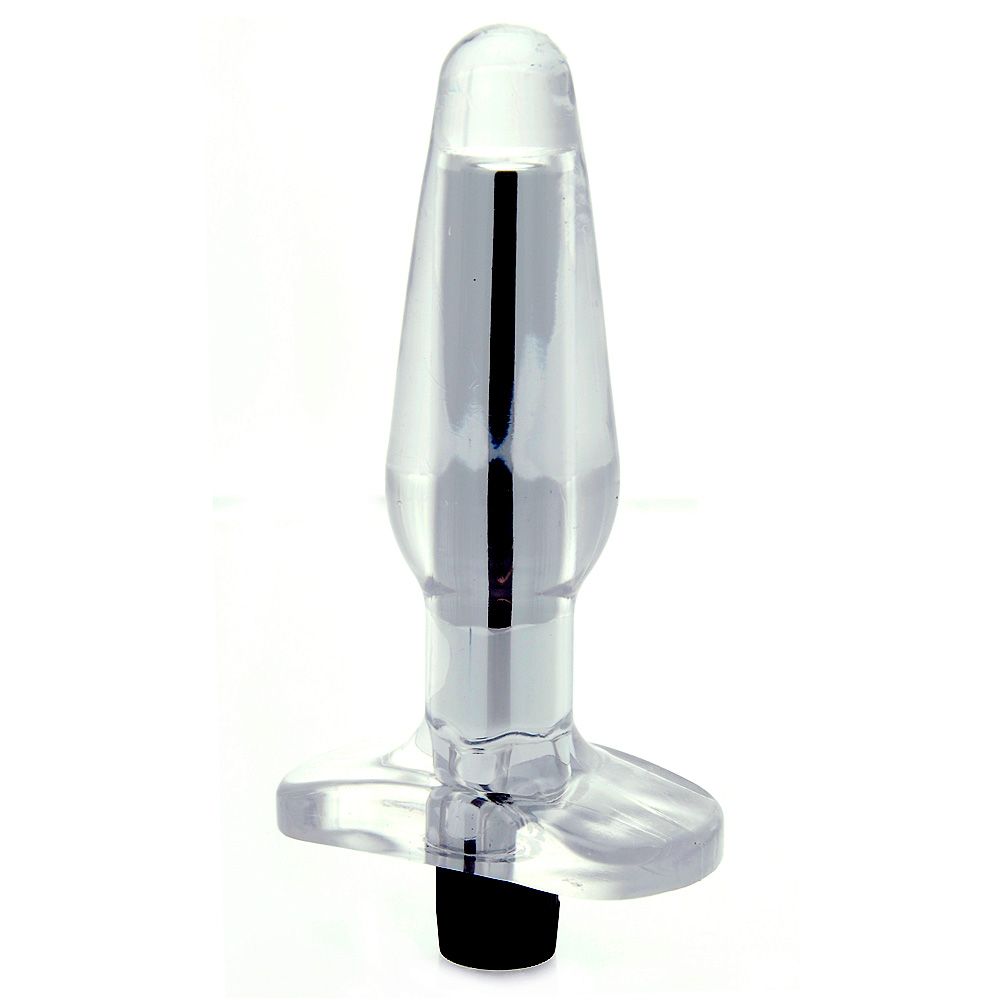 Aqua Veee Vibrating Butt Plug - Peaches & Cream