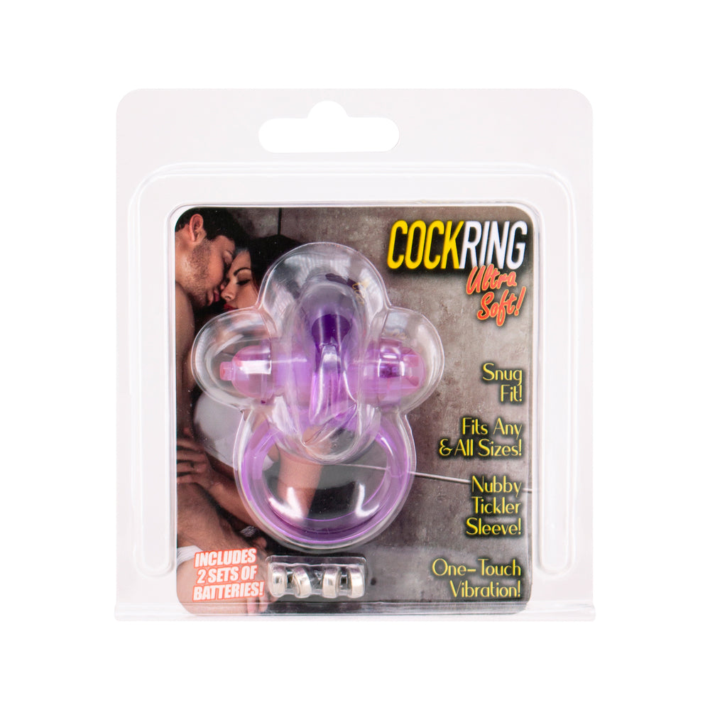 Rabbit Ultra Soft Vibrating Cockring - Peaches & Cream