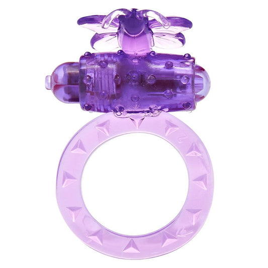 Toy Joy Flutter Vibrating Cock Ring - Peaches & Cream