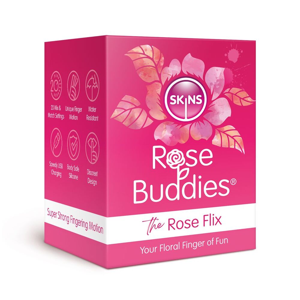 Skins Rose Buddies The Rose Flix Clitoral Massager Pink - Peaches & Cream