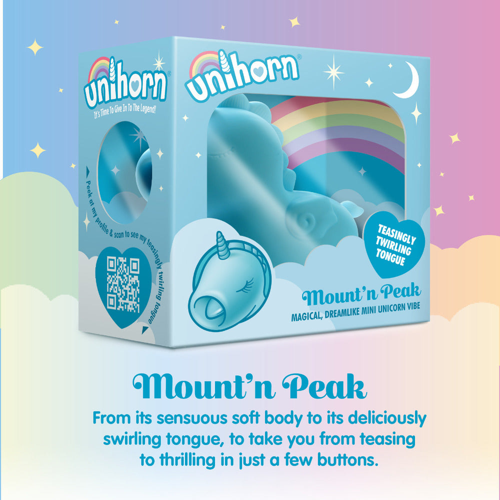 Unihorn Mountn Peak Twirling Tongue Unicorn Vibe - Peaches & Cream