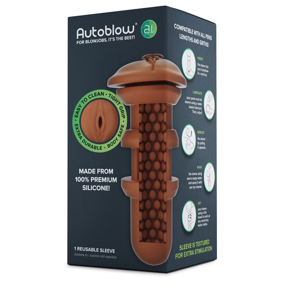 Autoblow A.I Reusable Vagina Sleeve - Peaches & Cream