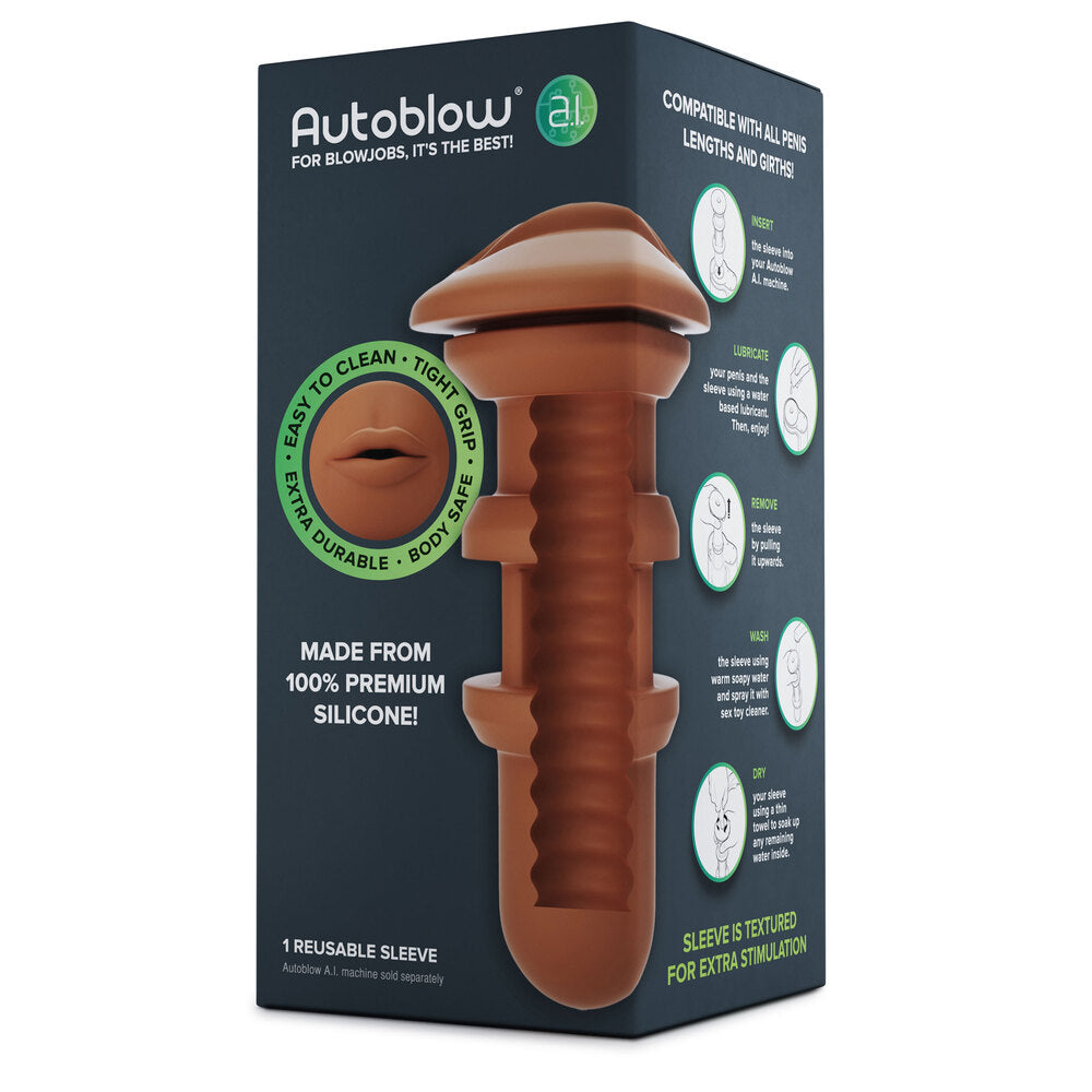 Autoblow A.I Reusable Mouth Sleeve - Peaches & Cream