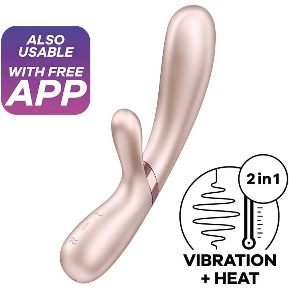 Satisfyer Hot Lover Warming Vibrator With App Control Pink - Peaches & Cream