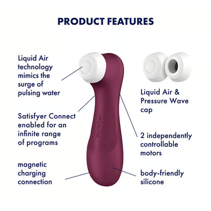 Satisfyer Pro 2 Generation 3 with Air Tech and App - Peaches & Cream