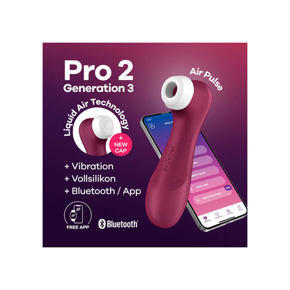 Satisfyer Pro 2 Generation 3 with Air Tech and App - Peaches & Cream