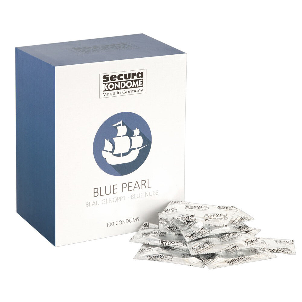 Secura Kondome Blue Pearl x100 Condoms - Peaches & Cream