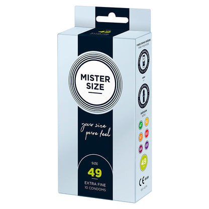 Mister Size 49mm Your Size Pure Feel Condoms 10 Pack - Peaches & Cream