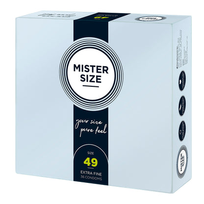 Mister Size 49mm Your Size Pure Feel Condoms 36 Pack - Peaches & Cream