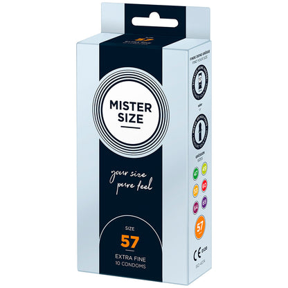 Mister Size 57mm Your Size Pure Feel Condoms 10 Pack - Peaches & Cream