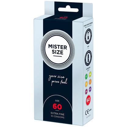 Mister Size 60mm Your Size Pure Feel Condoms 10 Pack - Peaches & Cream