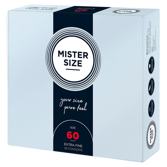 Mister Size 60mm Your Size Pure Feel Condoms 36 Pack - Peaches & Cream