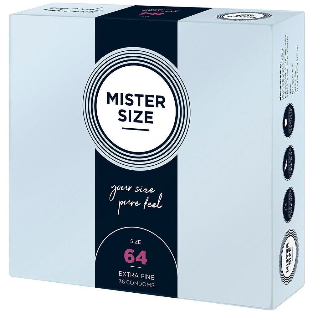 Mister Size 64mm Your Size Pure Feel Condoms 36 Pack - Peaches & Cream