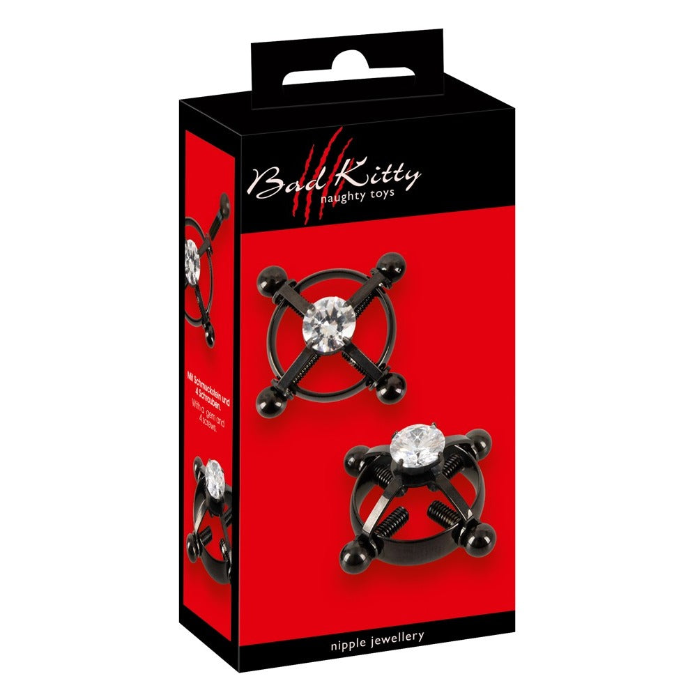 Bad Kitty Shiny Star Nipple Jewelery - Peaches & Cream