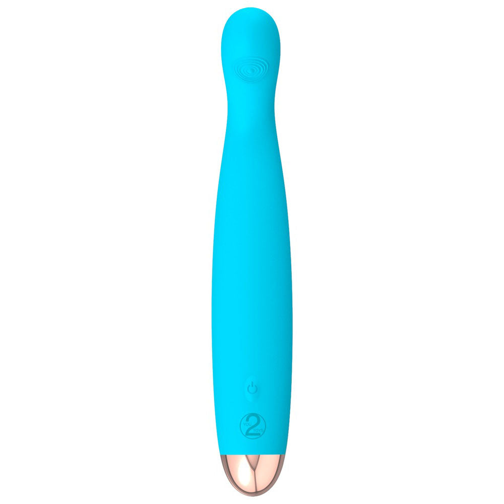 Cuties Silk Touch Rechargeable Mini Vibrator Blue - Peaches & Cream