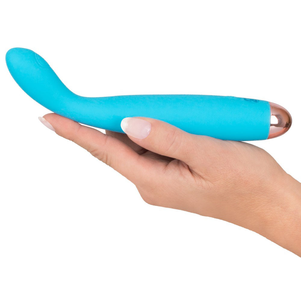 Cuties Silk Touch Rechargeable Mini Vibrator Blue - Peaches & Cream