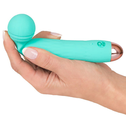 Cuties Silk Touch Rechargeable Mini Vibrator Green - Peaches & Cream