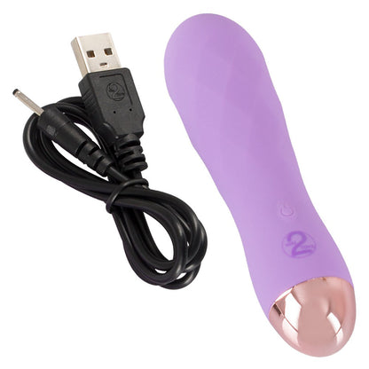 Cuties Silk Touch Rechargeable Mini Vibrator Purple - Peaches & Cream