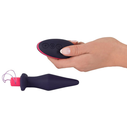 Rechargeable Remote Control Butt Plug - Peaches & Cream