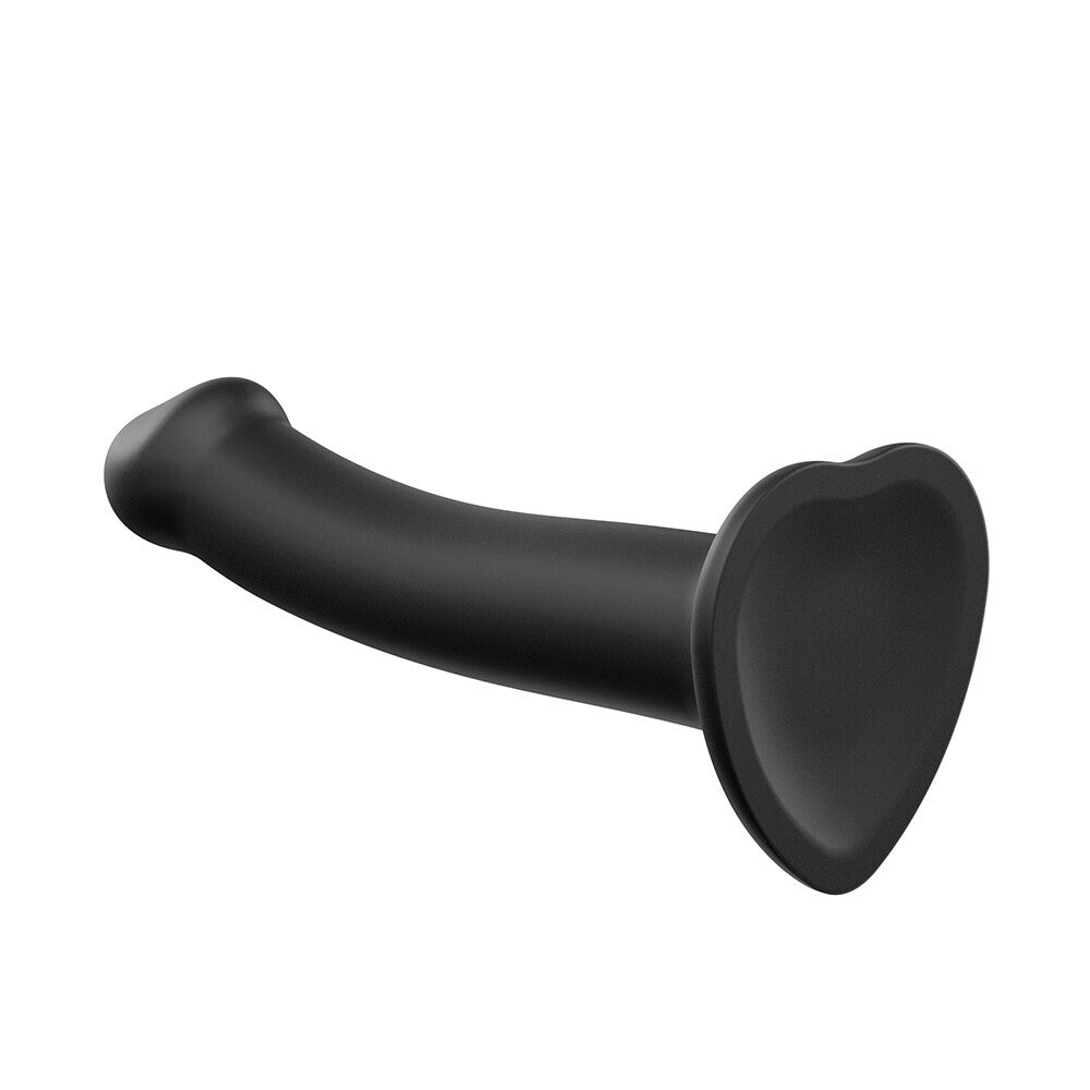 Strap On Me Silicone Dual Density Bendable Dildo Large Black - Peaches & Cream