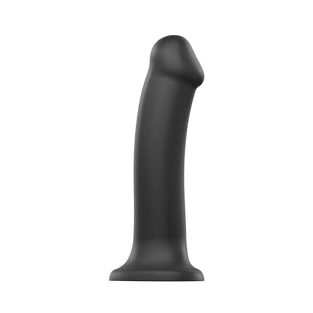 Strap On Me Silicone Dual Density Bendable Dildo XLarge Black - Peaches & Cream