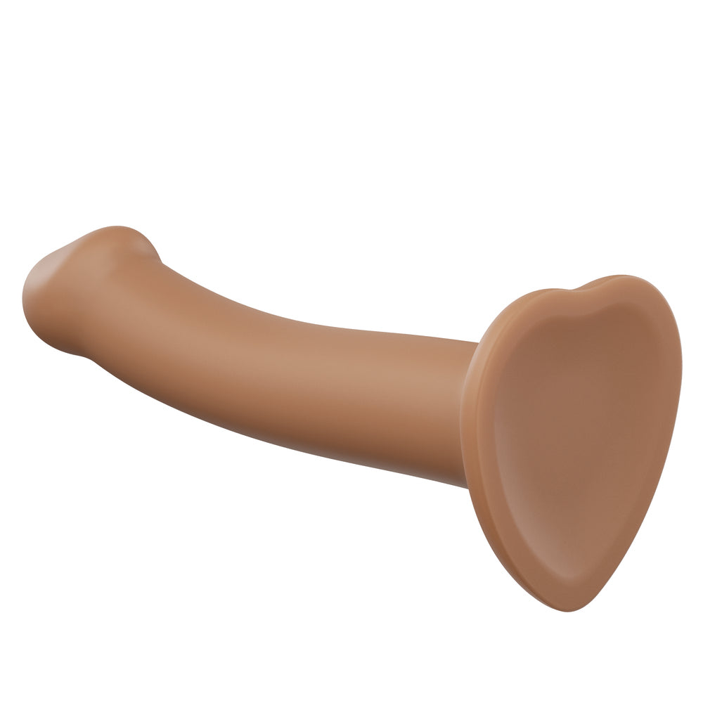 Strap On Me Silicone Dual Density Bendable Dildo Small Caramel - Peaches & Cream