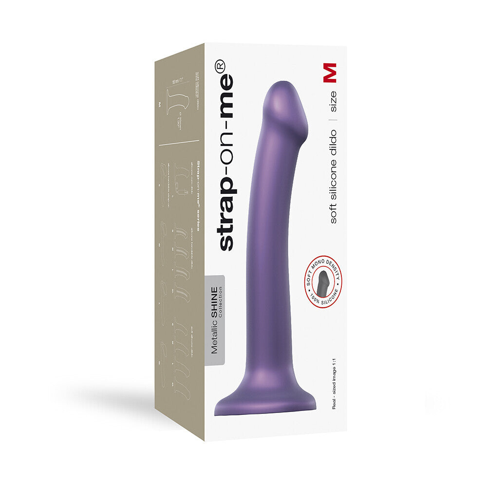 Strap On Me Mono Density Metalic Shine Dildo Medium Purple - Peaches & Cream