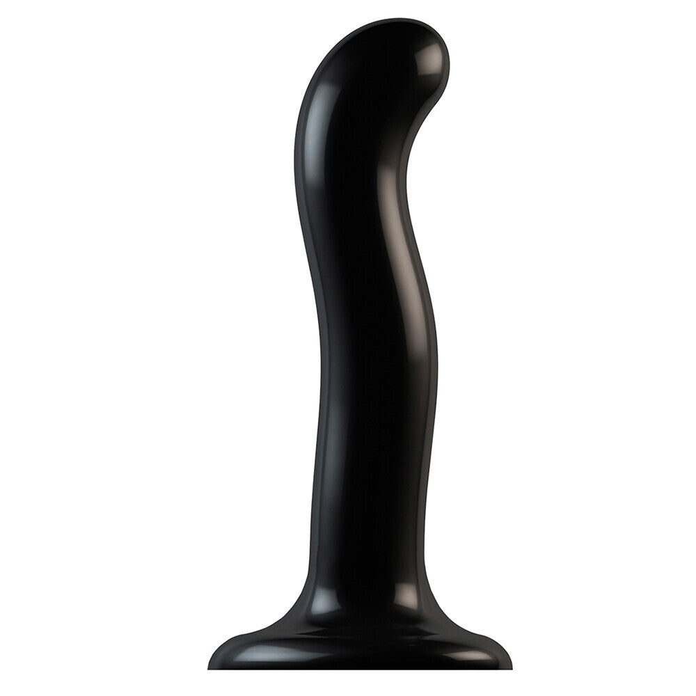 Strap On Me Prostate and G Spot Curved Dildo Medium Black - Peaches & Cream