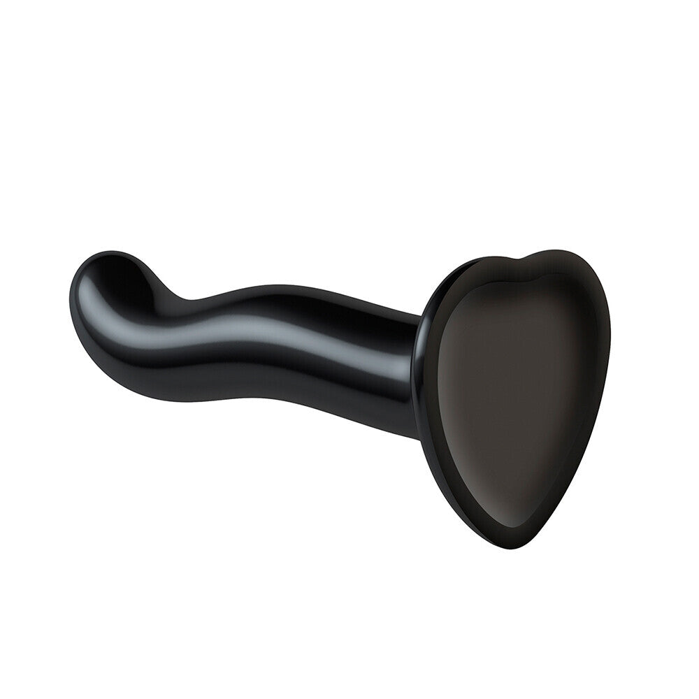 Strap On Me Prostate and G Spot Curved Dildo Medium Black - Peaches & Cream