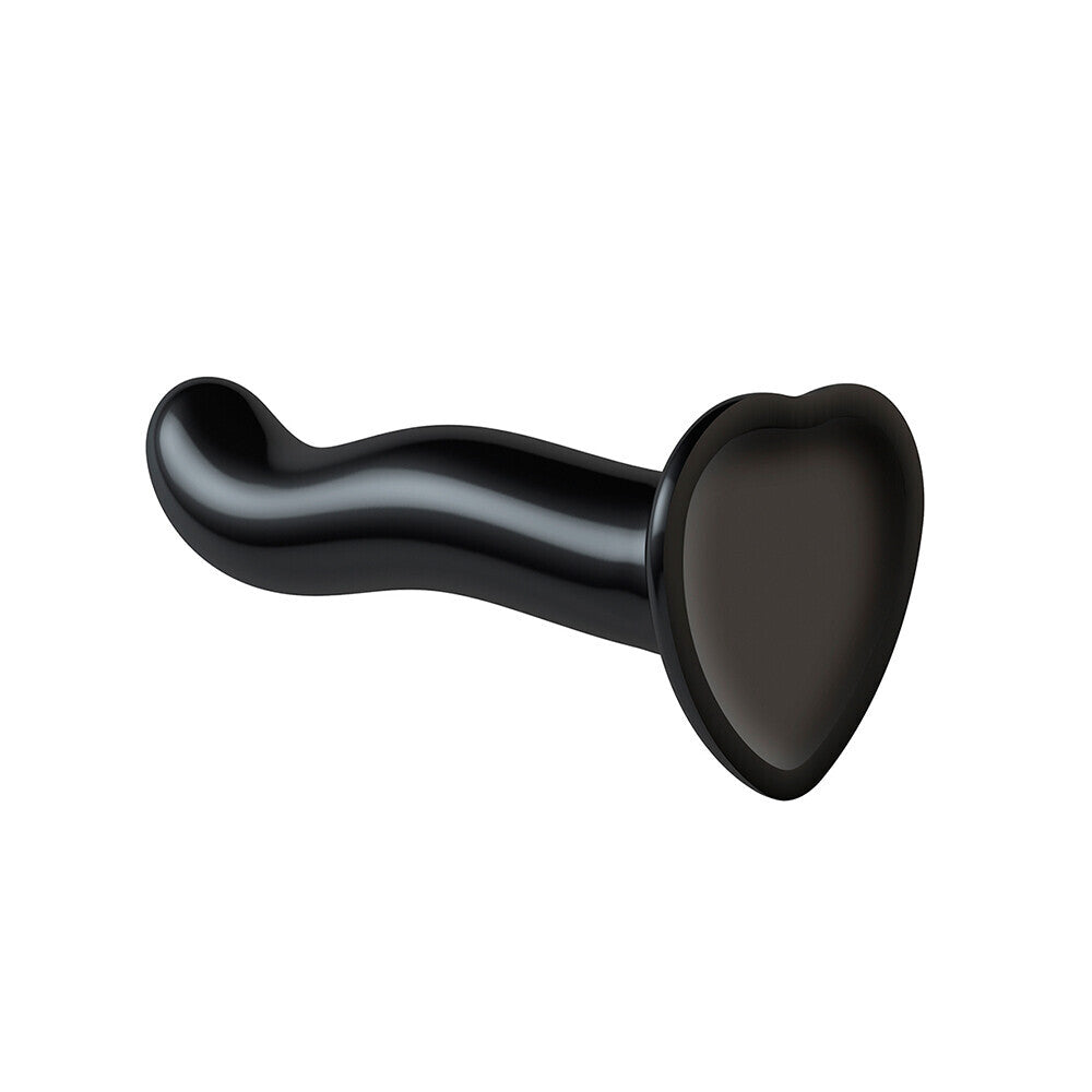 Strap On Me Prostate and G Spot Curved Dildo Large Black - Peaches & Cream