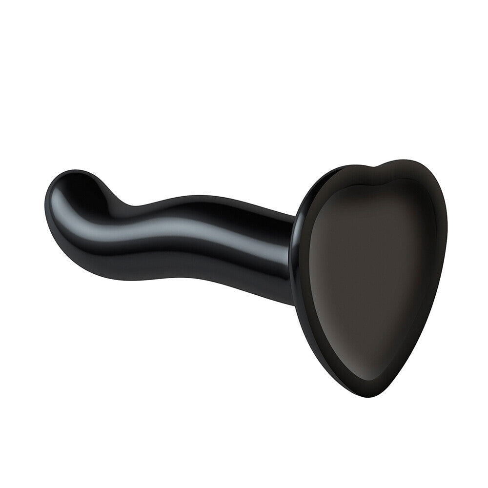 Strap On Me Prostate and G Spot Curved Dildo Small Black - Peaches & Cream