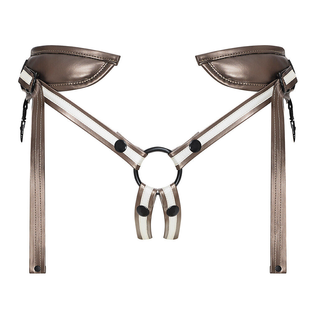 Strap On Me Leatherette Desirous Harness One Size - Peaches & Cream