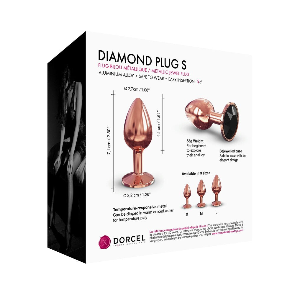 Dorcel Diamond Butt Plug Rose Gold Small - Peaches & Cream