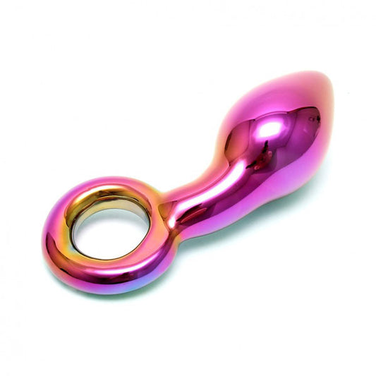 Sensual Multi Coloured Glass Kaleigh Dildo - Peaches & Cream