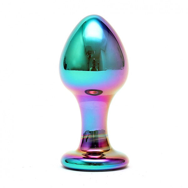 Sensual Multi Coloured Glass Melany Anal Dildo - Peaches & Cream