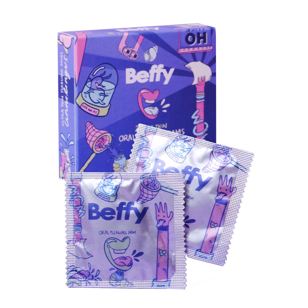 Beffy Ultra Thin Oral Pleasure Dams 2 Pieces - Peaches & Cream