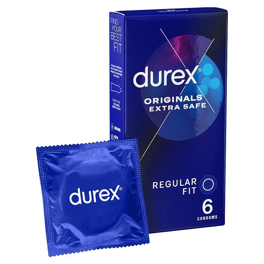 Durex Extra Safe Regular Fit Condoms 6 Pack - Peaches & Cream