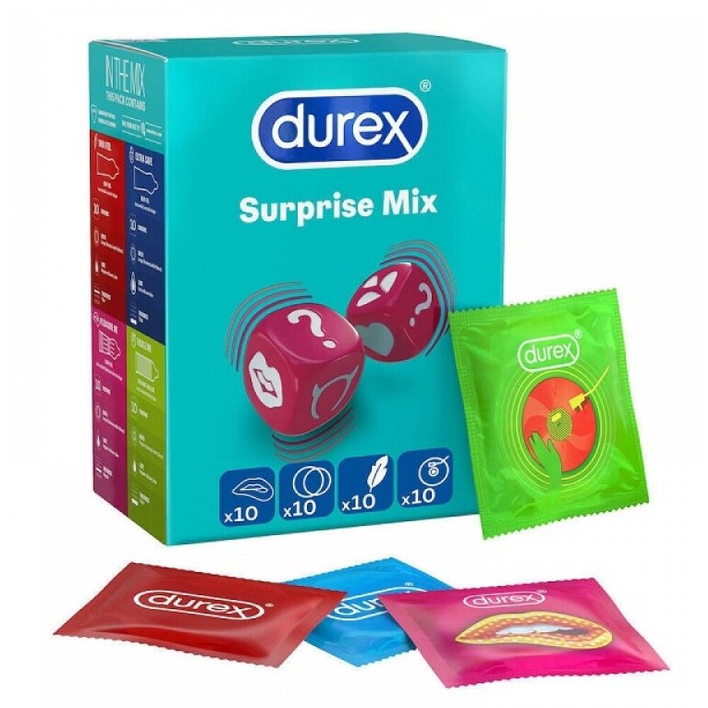 Durex Surprise Me Variety Condoms 40 Pack - Peaches & Cream