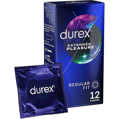 Durex Extended Pleasure Regular Fit Condoms 12 Pack - Peaches & Cream