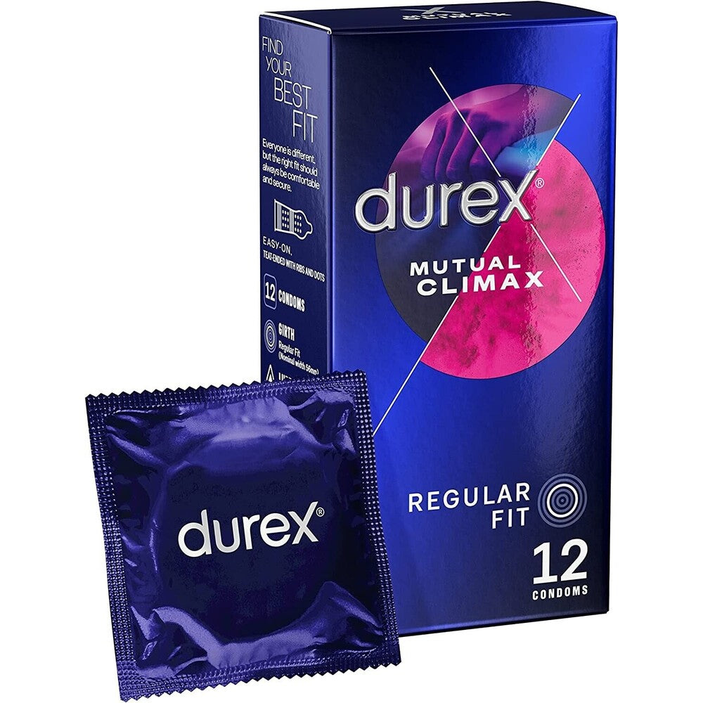 Durex Mutual Climax Regular Fit Condoms 12 Pack - Peaches & Cream