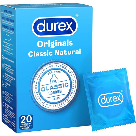 Durex Originals Classic Natural Condoms 20 Pack - Peaches & Cream