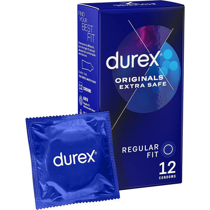 Durex Extra Safe Regular Fit Condoms 12 Pack - Peaches & Cream