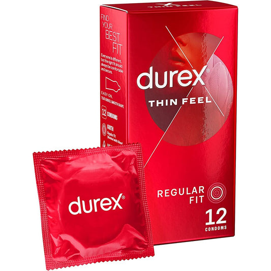 Durex Thin Feel Regular Fit Condoms 12 Pack - Peaches & Cream