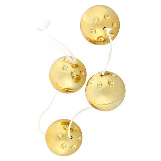 4 Gold Vibro Balls - Peaches & Cream