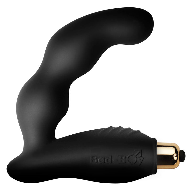 Rocks Off 7 Speed Bad Boy Black Prostate Massager - Peaches & Cream