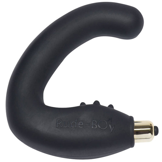 Rocks Off 7 Speed Rude Boy Black Prostate Massager - Peaches & Cream